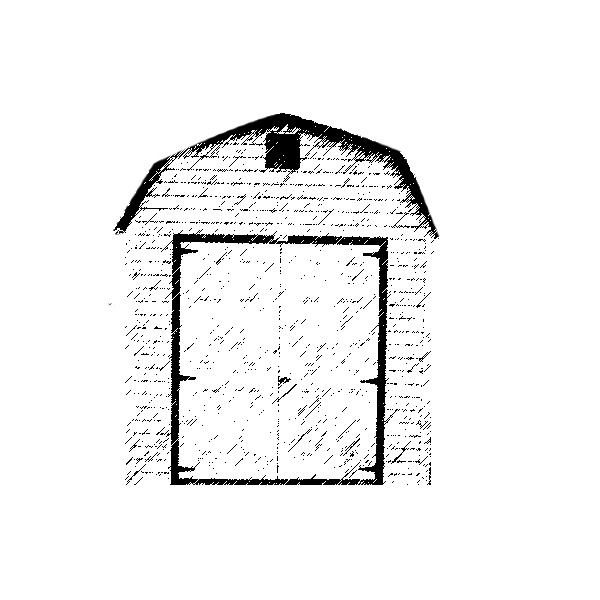 The Dutch Barn features a Gambrel Style Roof, giving you more room in the loft.